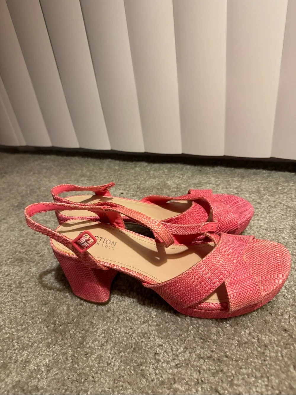 Women’s Coral Woven Slingback Block Heels